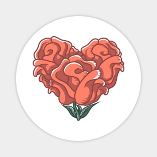 Heart and Roses Magnet